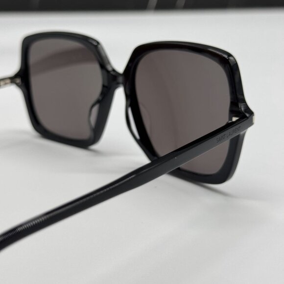 NEW SL591 001 SAINT LAURENT BLACK WOMEN SAINT LAURENT SUNGLASSES - Picture 7 of 10